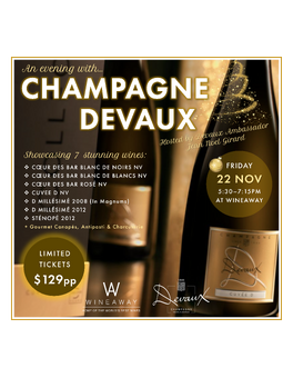 Champagne Devaux Masterclass Ticket — Fri 22 Nov